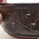 Ceramic bonsai bowl 16 x 16 x 5.5 cm, brown color - 2/4