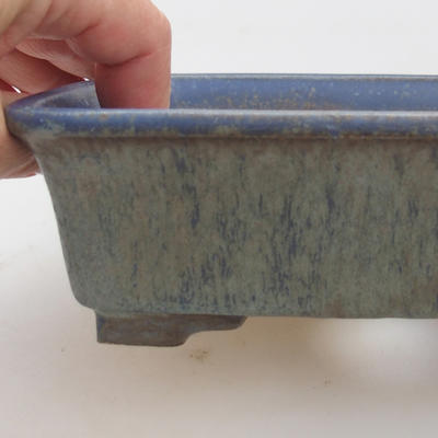 Ceramic bonsai bowl 17 x 14 x 5 cm, color blue - 2