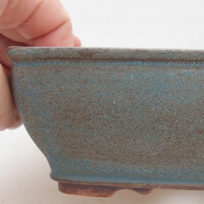 Ceramic bonsai bowl 15 x 12 x 5 cm, color blue - 2