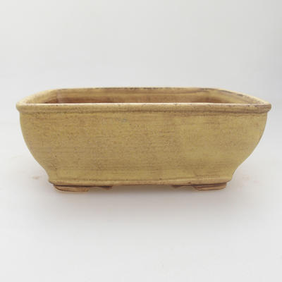 Ceramic bonsai bowl 15 x 12 x 5 cm, yellow color - 2