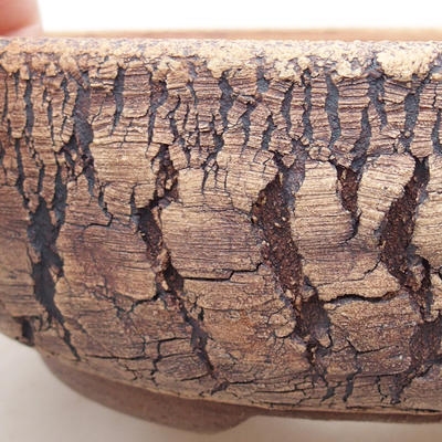 Ceramic bonsai bowl 19 x 19 x 6.5 cm, gray color - 2