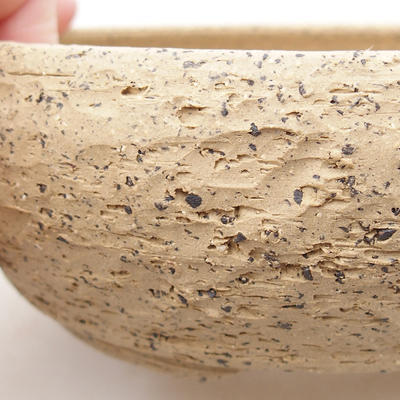 Ceramic bonsai bowl 15.5 x 15.5 x 5.5 cm, gray color - 2