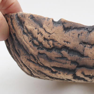 Ceramic Shell 20,5 x 15,5 x 8,5 cm, gray brown color - 2