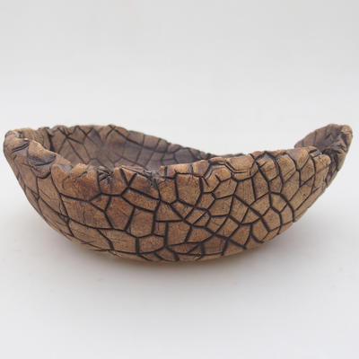 Ceramic Shell 16.5 x 13 x 5.5 cm, gray brown color - 2