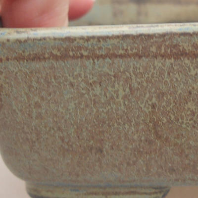 Ceramic bonsai bowl 15 x 12 x 4.5 cm, gray color - 2