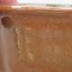 Ceramic bonsai bowl 13 x 11 x 5 cm, brown color - 2/4