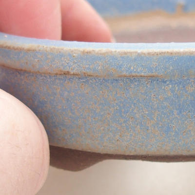 Ceramic bonsai bowl 9 x 9 x 2.5 cm, color blue - 2
