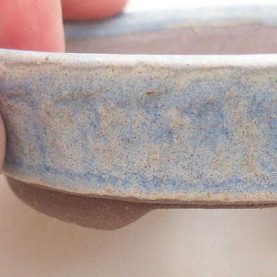 Ceramic bonsai bowl 9 x 9 x 3 cm, color blue - 2