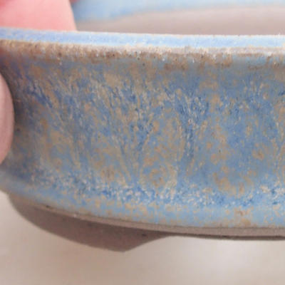 Ceramic bonsai bowl 10 x 10 x 3 cm, color blue - 2