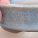 Ceramic bonsai bowl 10 x 10 x 3 cm, color blue - 2/4