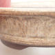 Ceramic bonsai bowl 11 x 11 x 3 cm, beige color - 2/4