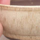 Ceramic bonsai bowl 8 x 8 x 3.5 cm, beige color - 2/4