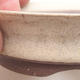Ceramic bonsai bowl 9 x 9 x 3 cm, beige color - 2/4