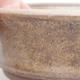 Ceramic bonsai bowl 11 x 11 x 3.5 cm, brown color - 2/4