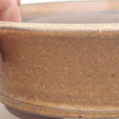 Ceramic bonsai bowl 12 x 12 x 4 cm, color brown - 2