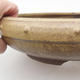 Ceramic bonsai bowl 23 x 23 x 6 cm, yellow-brown color - 2/3