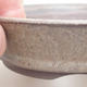Ceramic bonsai bowl 9.5 x 9.5 x 2.5 cm, brown color - 2/4