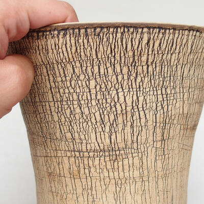 Ceramic bonsai bowl 16.5 x 16.5 x 19 cm, color cracked - 2