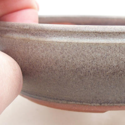 Ceramic bonsai bowl 10 x 10 x 3.5 cm, gray color - 2