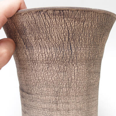 Ceramic bonsai bowl 17 x 17 x 21 cm, color cracked - 2