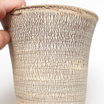 Ceramic bonsai bowl 15 x 15 x 17 cm, color cracked - 2