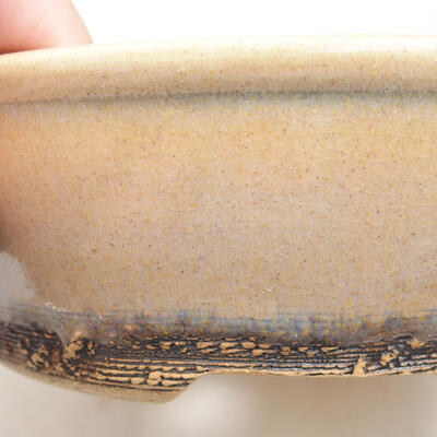 Ceramic bonsai bowl 17 x 17 x 5.5 cm, color beige - 2