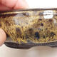 Ceramic bonsai bowl 13 x 13 x 4.5 cm, color yellow-black - 2/3