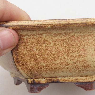 Ceramic bonsai bowl 17 x 15.5 x 6 cm, brown color - 2