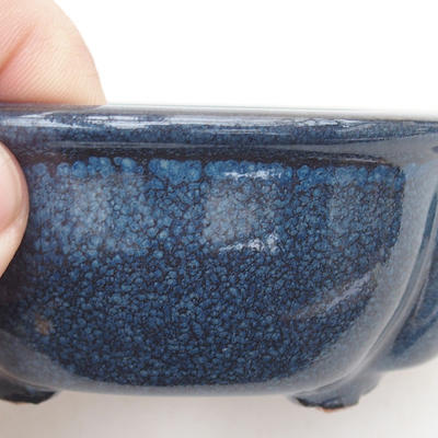 Ceramic bonsai bowl 13 x 10 x 4.5 cm, color blue - 2