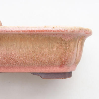 Ceramic bonsai bowl 17.5 x 13.5 x 5 cm, pink color - 2