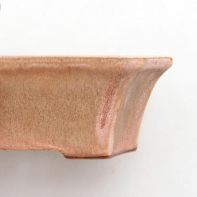 Ceramic bonsai bowl 13 x 10.5 x 4 cm, color pink - 2