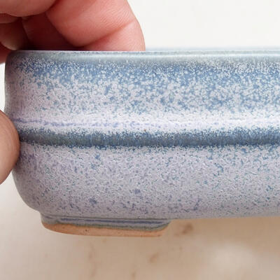 Ceramic bonsai bowl 13.5 x 11.5 x 5 cm, color blue - 2
