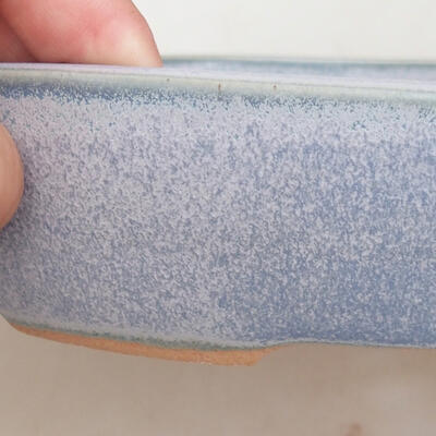 Ceramic bonsai bowl 21.5 x 16.5 x 4 cm, color blue - 2
