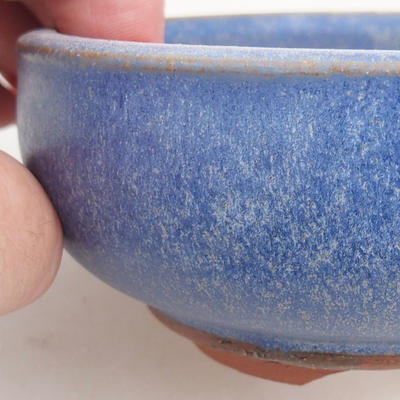 Ceramic bonsai bowl 10 x 10 x 4.5 cm, color blue - 2