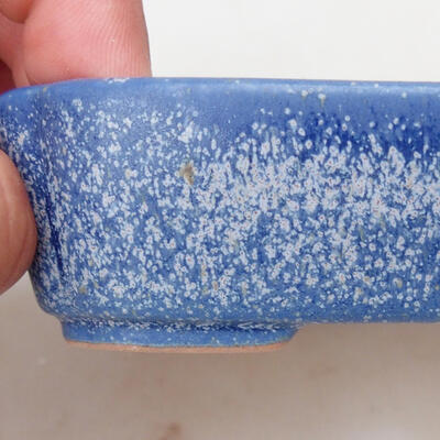 Ceramic bonsai bowl 12 x 9 x 3 cm, color blue - 2