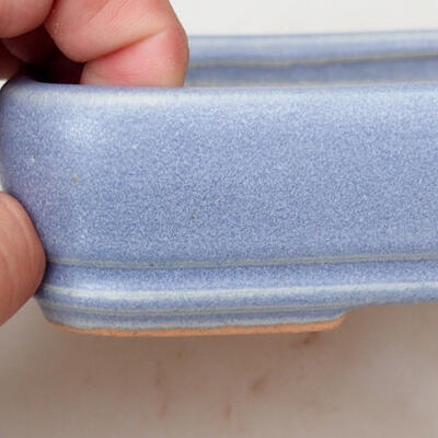 Ceramic bonsai bowl 17 x 12 x 4 cm, color blue - 2