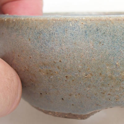 Ceramic bonsai bowl 9.5 x 9.5 x 3.5 cm, color blue - 2