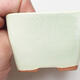 Ceramic bonsai bowl 6.5 x 6.5 x 5 cm, color green - 2/3