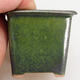 Ceramic bonsai bowl 5.5 x 5.5 x 5.5 cm, color metallic green - 2/3