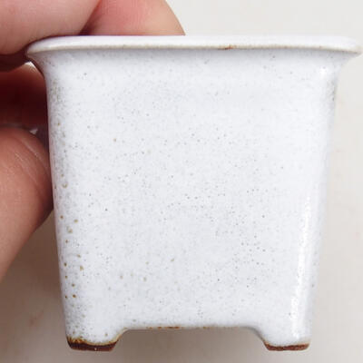 Ceramic bonsai bowl 5.5 x 5.5 x 5.5 cm, color white - 2