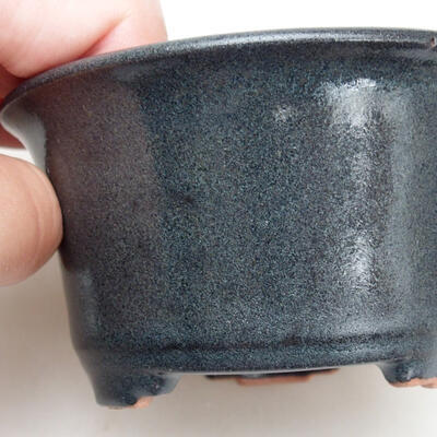 Ceramic bonsai bowl 9 x 9 x 5 cm, color gray - 2