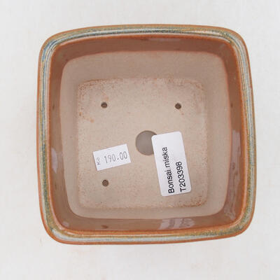 Ceramic bonsai bowl 10 x 10 x 8.5 cm, color gray-rusty - 2