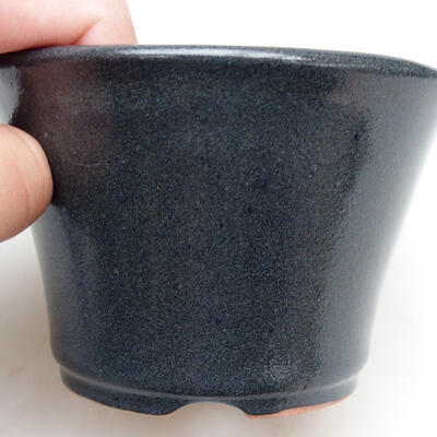 Ceramic bonsai bowl 10.5 x 10.5 x 6.5 cm, color gray - 2