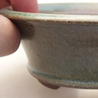 Ceramic bonsai bowl 10.5 x 10.5 x 4 cm, color green - 2