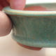 Ceramic bonsai bowl 9.5 x 9.5 x 3 cm, color green - 2/3