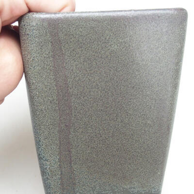 Ceramic bonsai bowl 8.5 x 8.5 x 11 cm, color gray - 2
