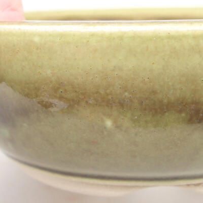 Ceramic bonsai bowl 14 x 14 x 5 cm, color green - 2