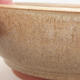 Ceramic bonsai bowl 14 x 14 x 5 cm, beige color - 2/3