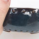 Ceramic bonsai bowl 18 x 18 x 5 cm, black-blue color - 2nd quality - 2/4