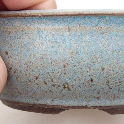 Ceramic bonsai bowl 9 x 9 x 3.5 cm, color blue - 2